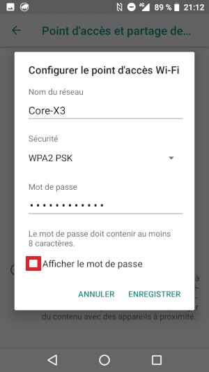 Partage de la connexion internet