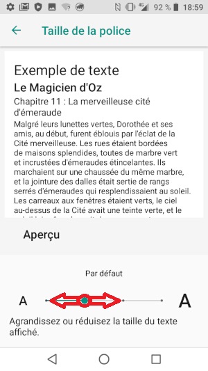Modifier la police d’écriture et d’affichage