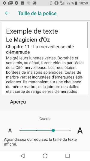 Modifier la police d’écriture et d’affichage