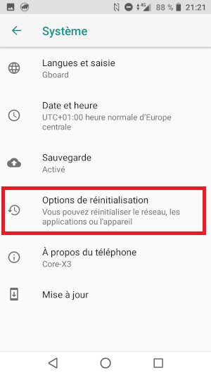 Comment réinitialiser son Crosscall aux valeurs d’usine ?
