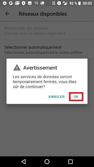 Effectuer une recherche manuelle des réseaux