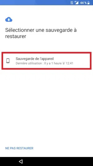 Restaurer les données de son Crosscall