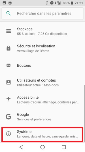 Comment effectuer une sauvegarde du contenu du Crosscall ?
