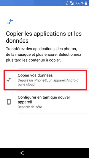 Transférer ses données depuis un iPhone