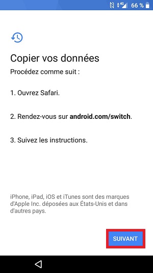 Transférer ses données depuis un iPhone