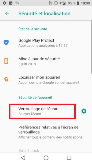 Mettre en place un verrouillage de sécurité