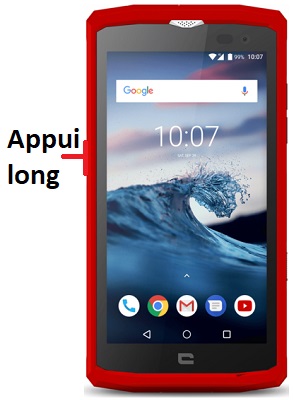 Comment éteindre le Crosscall Core X3 ?
