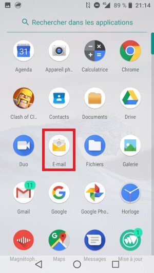 Configuration d’un compte e-mail