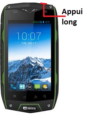 Comment éteindre le Crosscall Odyssey + ?