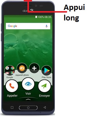 Comment éteindre le Doro 8035 ?