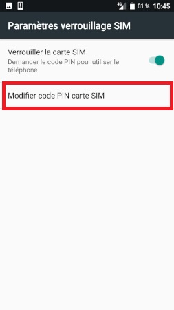 Comment changer le code PIN sur le Doro 8035 ?