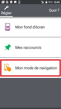 Changer de mode de navigation : simplifié ou avancé