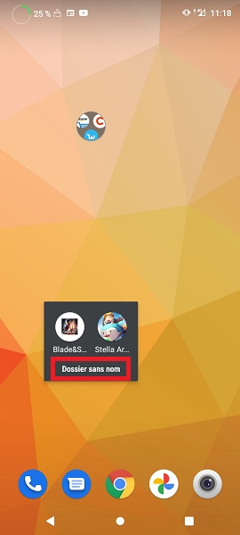 Ajouter une application à un dossier existant