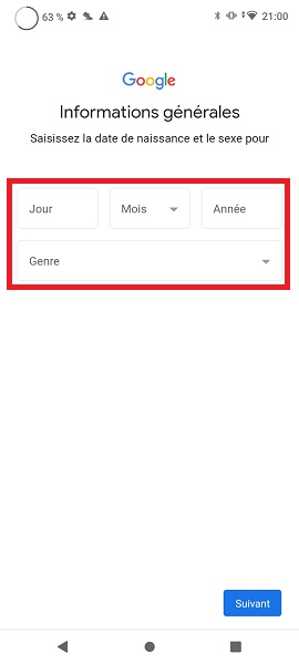 Créer compte Google de votre enfant.