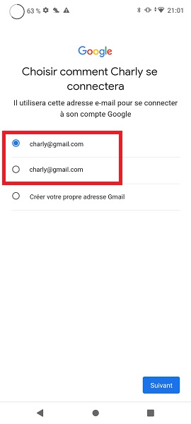 Créer compte Google de votre enfant.