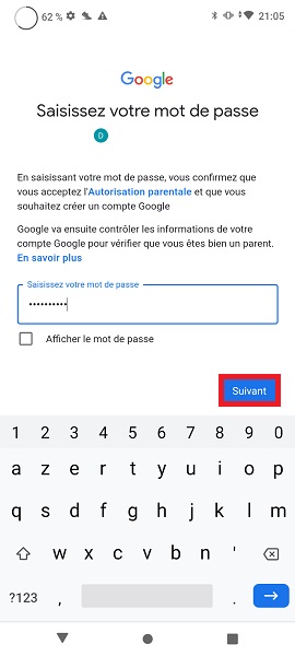 Connecter le compte Google des parents à celui de votre enfant.