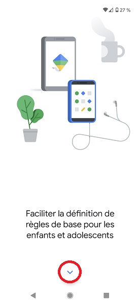 Configurer le contrôle parental Family Link depuis le smartphone android des parents.