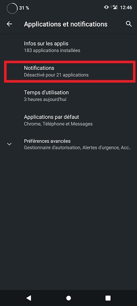 Mettre une notification en silencieux