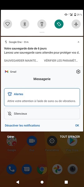 Couper une notification dès qu’elle s’affiche