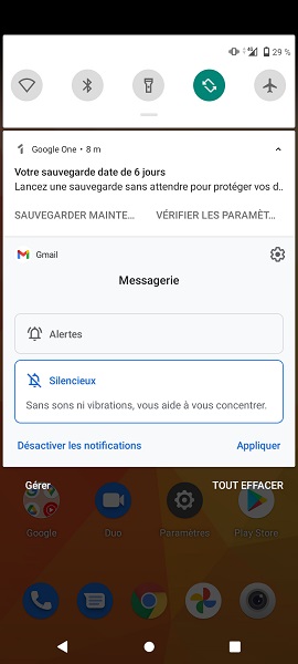 Couper une notification dès qu’elle s’affiche