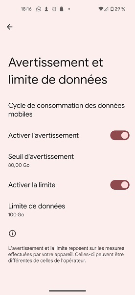 Contrôler et limiter la consommation de données