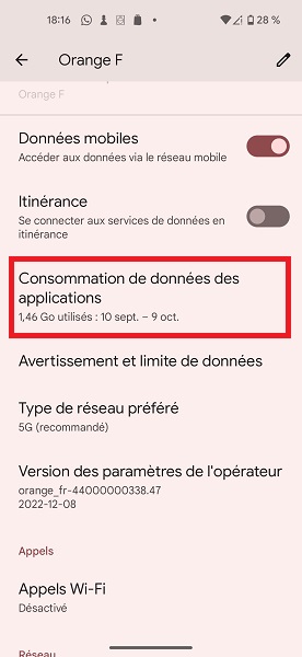 Contrôler et limiter la consommation de données