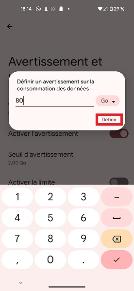 Contrôler et limiter la consommation de données