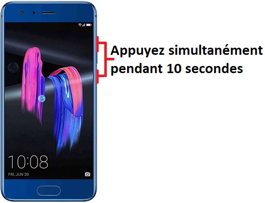 Forcer l'arrêt si le Honor 9 est bloqué