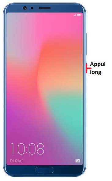 Comment éteindre le Honor View 10 ?