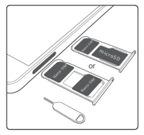 Insérer la carte SIM dans le Huawei P8 lite 2017