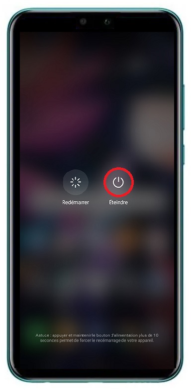Comment éteindre le Huawei Y9 2019 ?