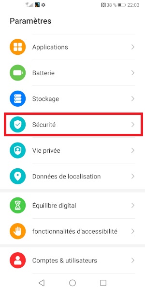 Changer le code PIN sur le Honor View 30 Pro