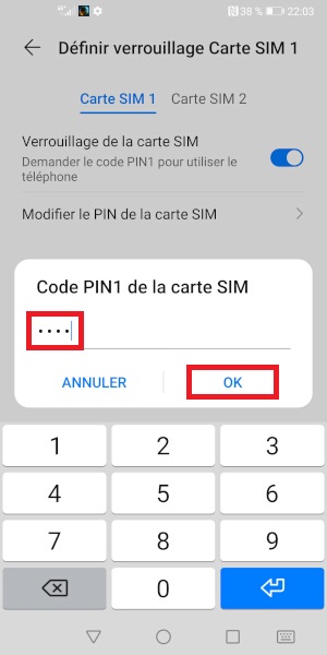Changer le code PIN sur le Honor View 30 Pro
