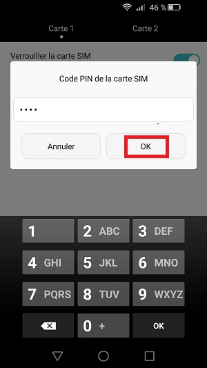 Changer le code PIN sur le Honor 4X
