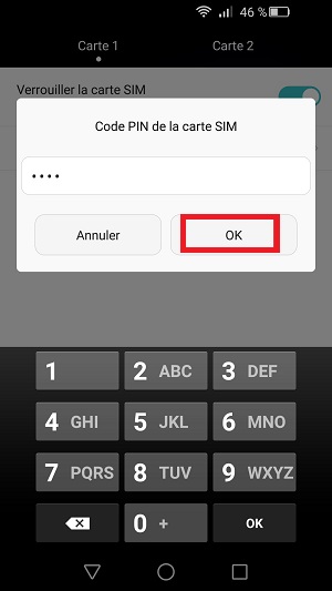 Changer le code PIN sur le Honor 4X