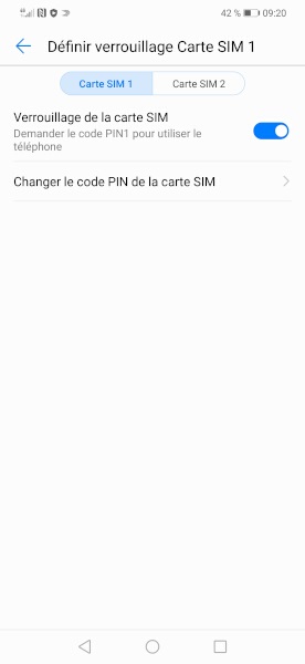 Changer le code PIN sur le Huawei P Smart