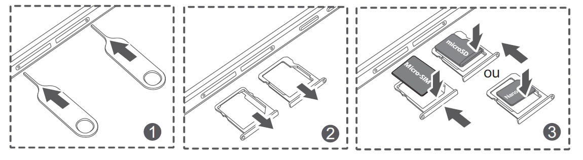 Insérer la carte SIM dans le Honor 6