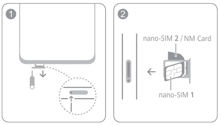 Insérer la carte SIM dans le Huawei Mate 30
