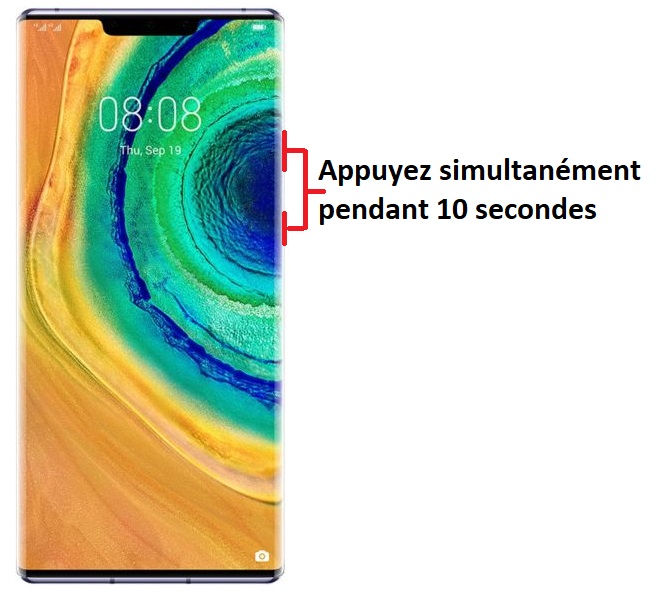 Forcer l'arrêt si le Huawei Mate 30 est bloqué