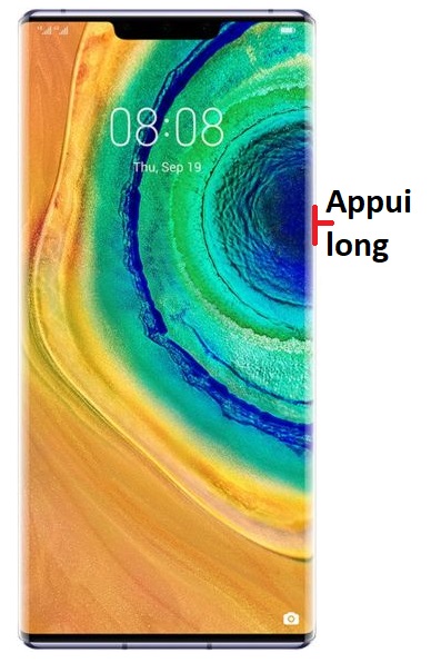 Comment éteindre le Huawei Mate 30 ?