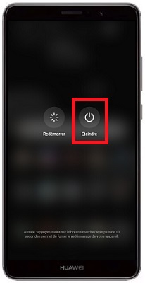 Comment éteindre le Huawei Mate 9 ?