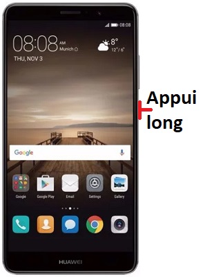 Comment éteindre le Huawei Mate 9 ?