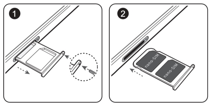 Insérer la carte SIM dans le Huawei P20
