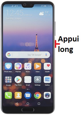 Comment éteindre le Huawei P20 ?