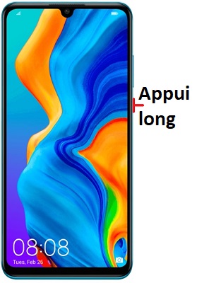 Comment éteindre le Huawei P30 ?
