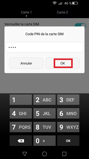 Changer le code PIN sur le Honor 5X