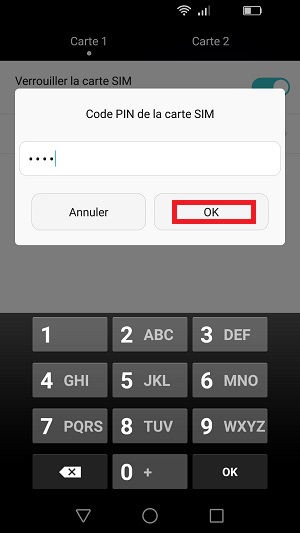 Changer le code PIN sur le Honor 5X