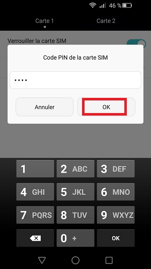 Changer le code PIN sur le Honor 5X