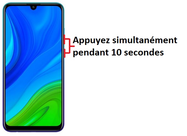 Forcer l'arrêt si le Huawei P Smart 2020 est bloqué