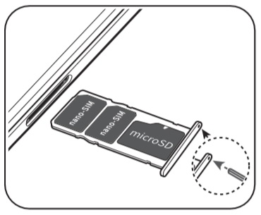Insérer la carte SIM dans le Huawei Y5 2018